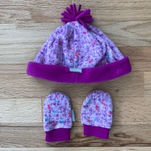 Columbia Watercolor Baby Hat & Mittens